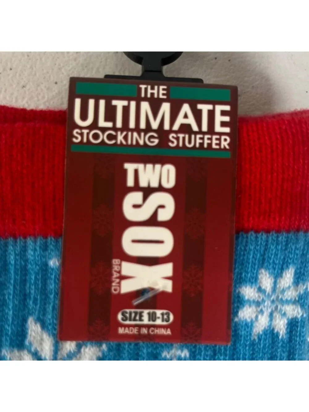 Two Sox Brand Holiday Socks Size 10-13  New Snowflake Santa Christmas